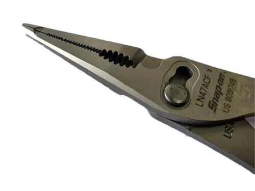 Snap On Tools BLACK 9″ Soft Grip Long Nose Slip Joint Pliers LN47ACF NEW USA