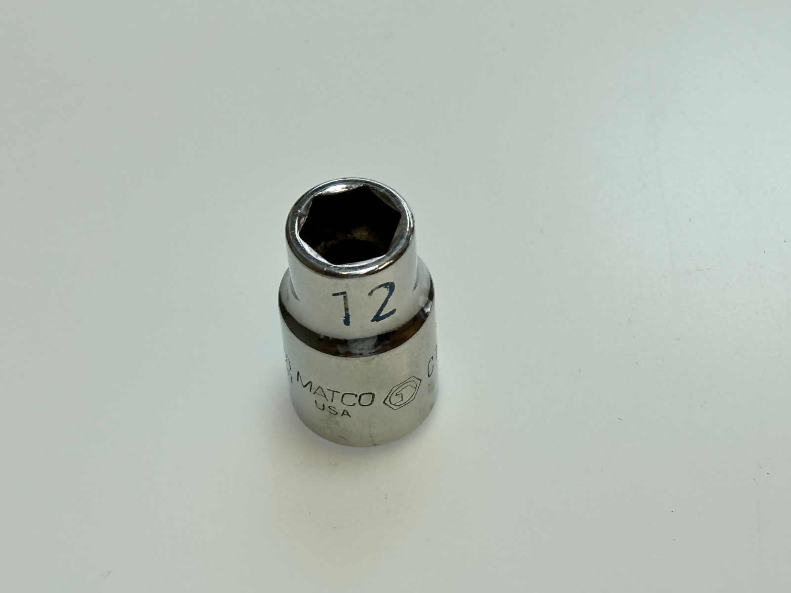 Matco Tools USA C12M6A 1/2″ Drive Metric 12mm Chrome Socket, Easy Read, 6 Point