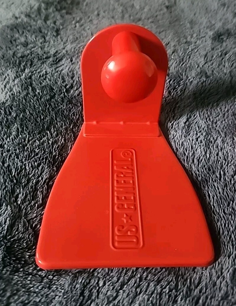 US General Red Metal Tool Box Paper Towel Holder Hooks Magnetic Garage Man Cave