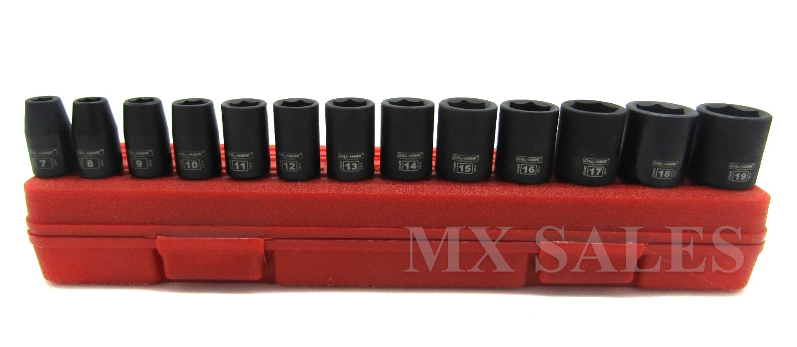 13pc 3/8″ Dr. Shallow Impact Socket Set Metric 6 Point Sockets w/ case
