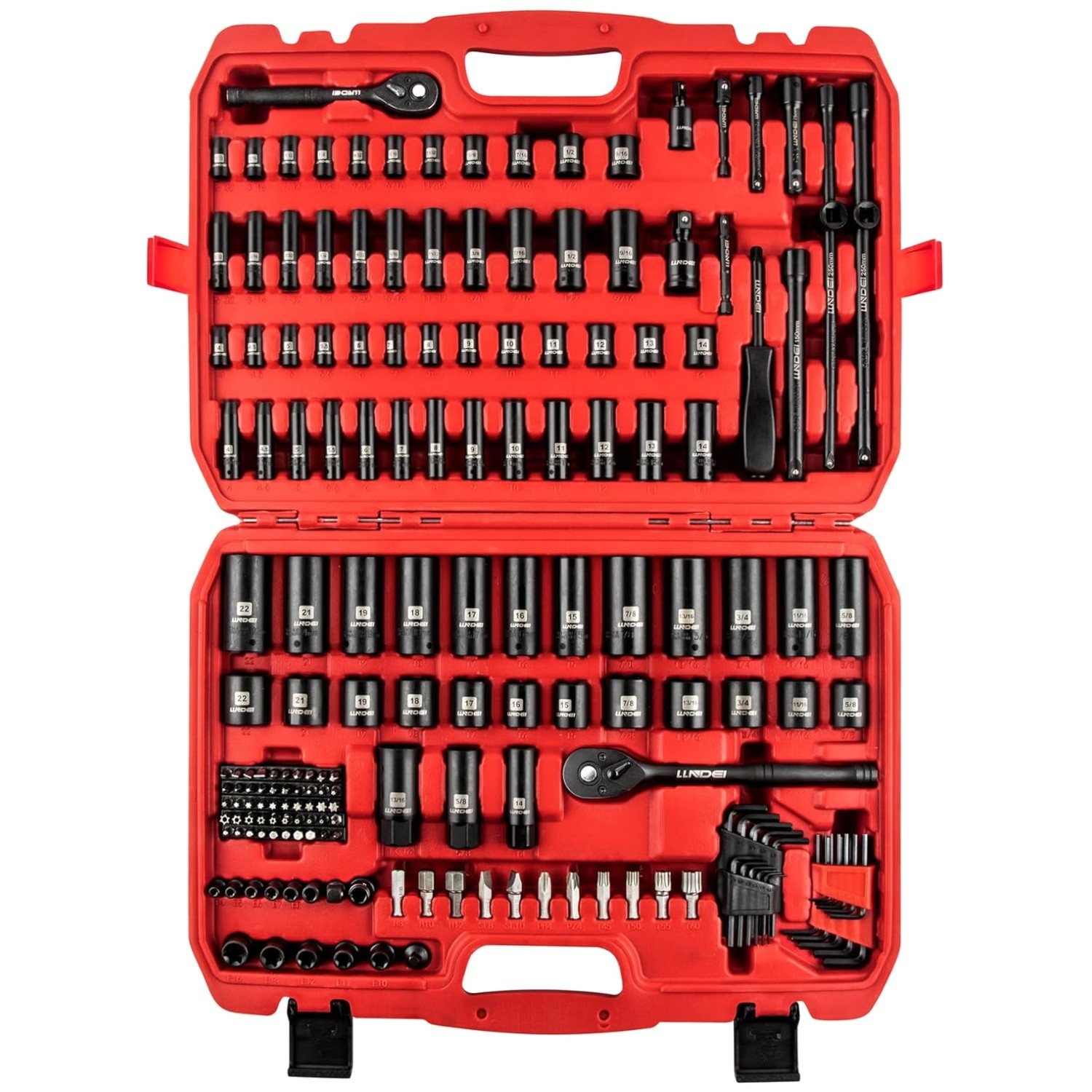 186-Piece Socket Wrench Set – Metric & Standard Full Sockets