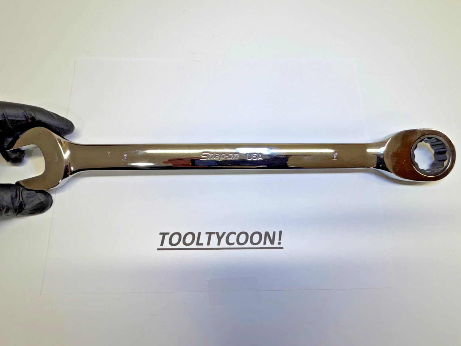 Snap-on Tools USA NEW 1″ SAE 0° Non-Reversing Ratcheting Combo Wrench OXR32A