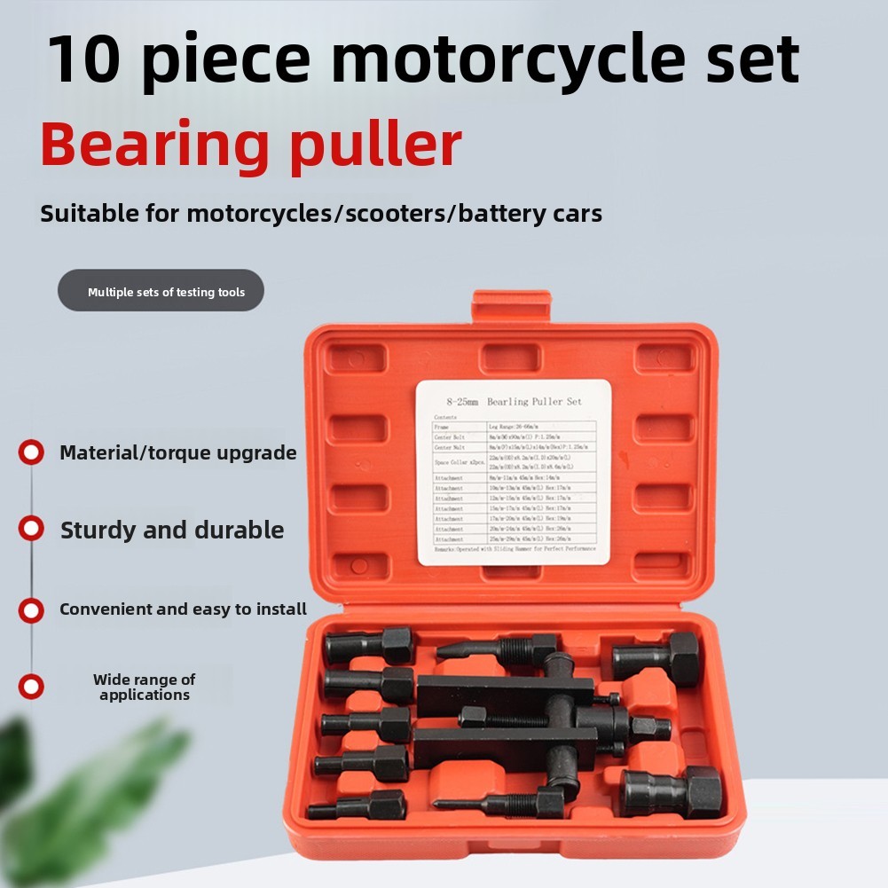 One Set 10 Piece Inner Bearing Pullers Set Manual Bearing Removal Tools for