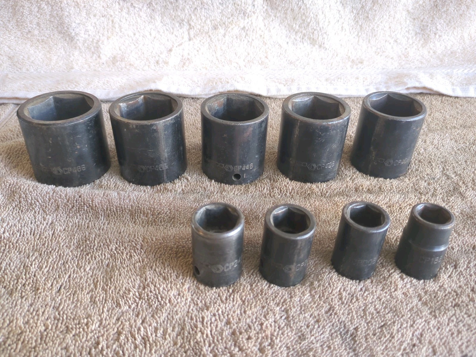 9-Matco 1/2″ Drive SAE 6 Point Sockets-CP 486- 466-446-426-406-246- 226-206- 186