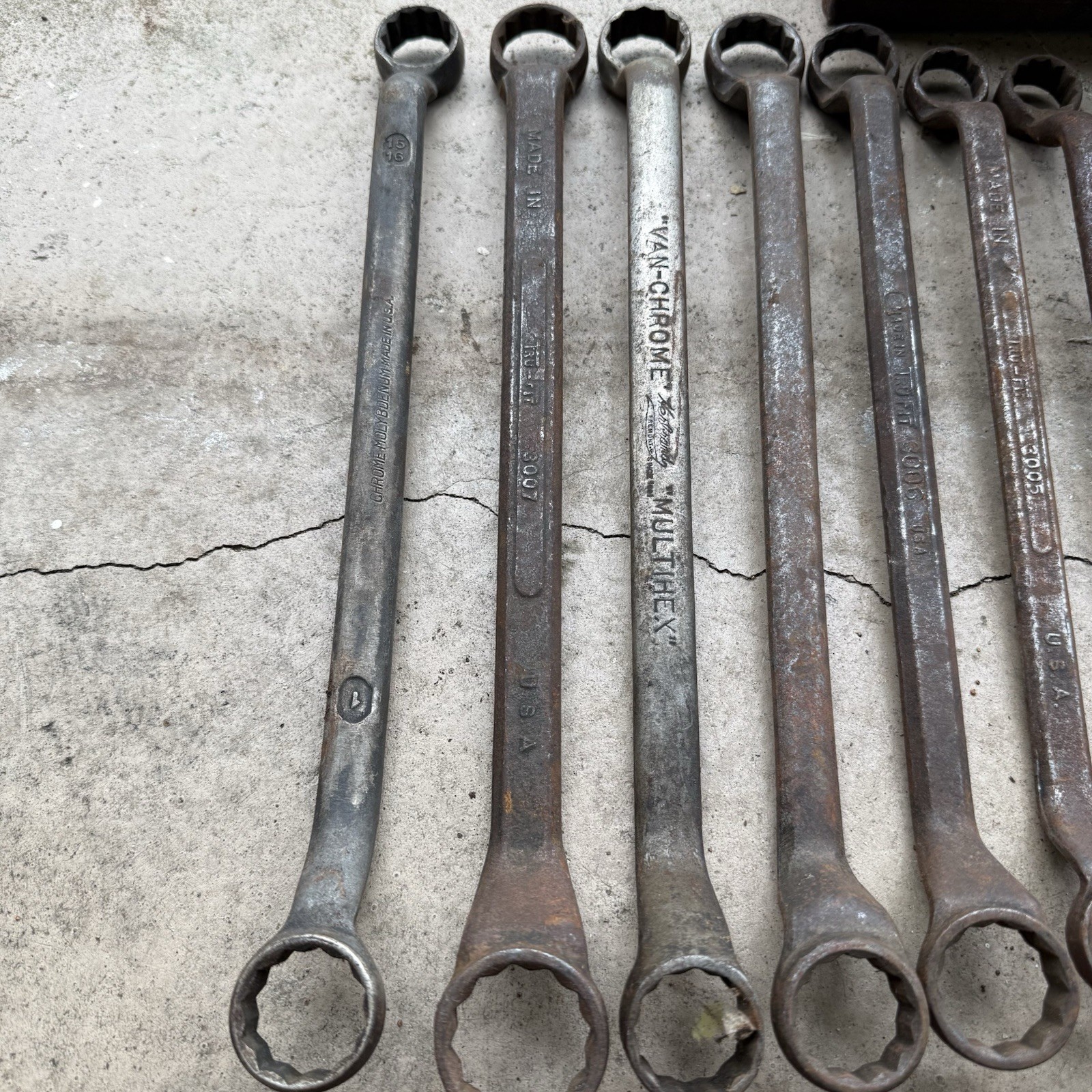 Vintage Offset Box End Wrenches (Lot Of 22) Various Brands & Sizes – Made In USA