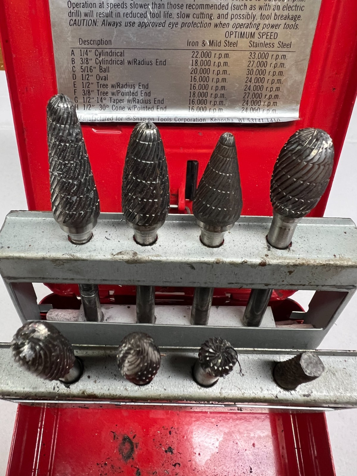 Snap On Solid Carbide 8p Set VWB800B