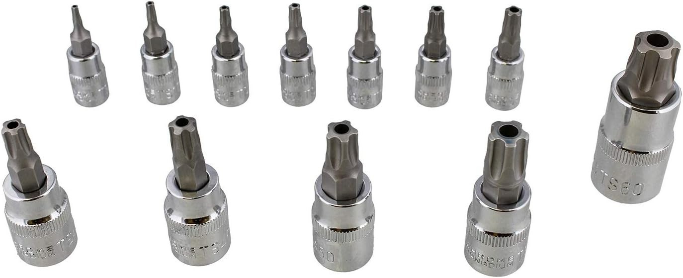 Precision Torx Plus Socket Set – 12 Tamper Proof Bits for Euro & Japanese Cars