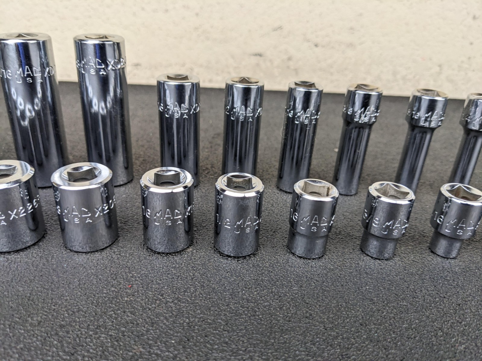 #bn926 Mac Tools SAE Metric Deluxe 3/8″ Drive General Service Set Socket Case