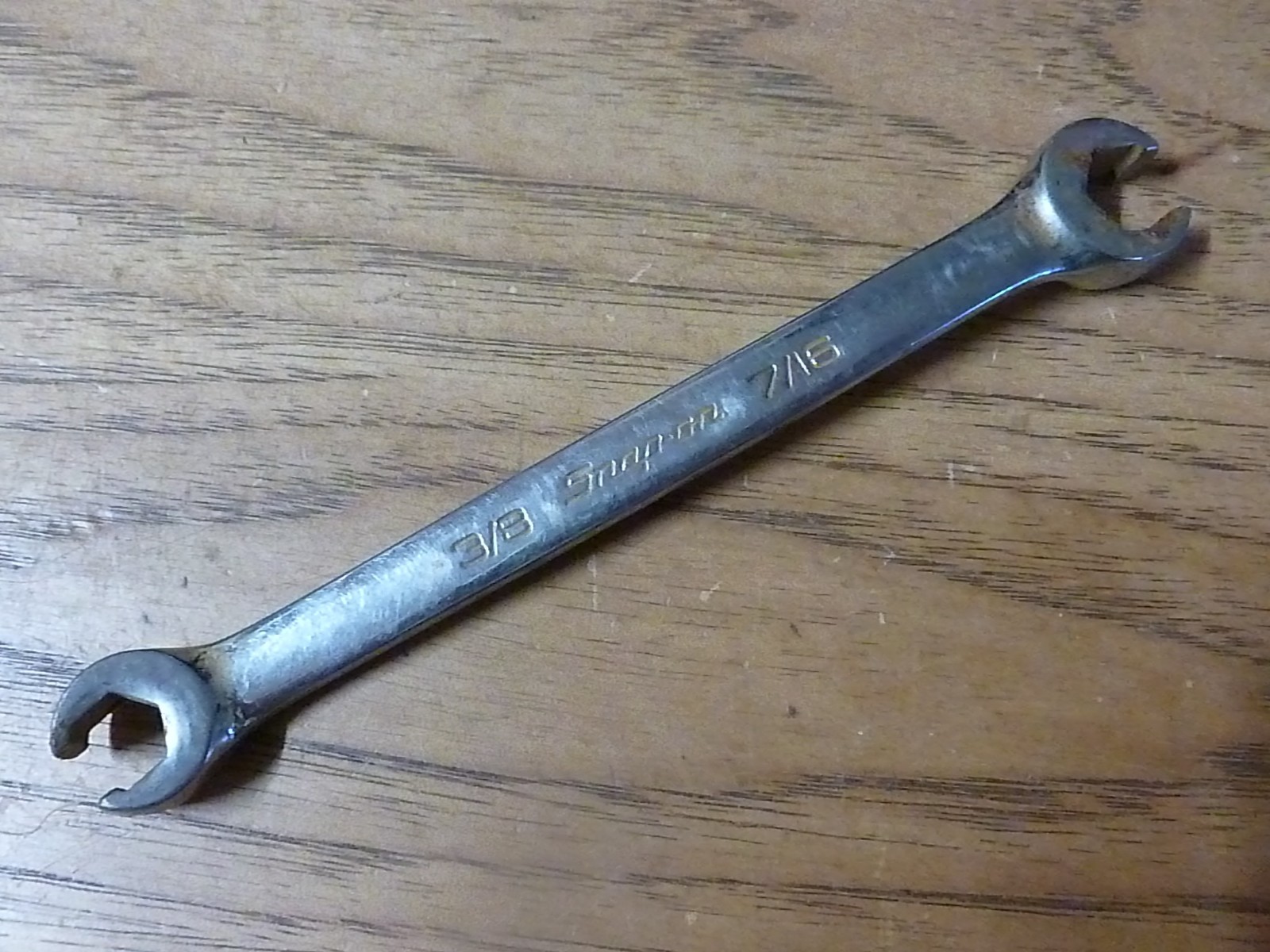 Snap-on Tools 3/8″ x 7/16″ Double Flare Nut Wrench 6 Point RXFS1214B USA