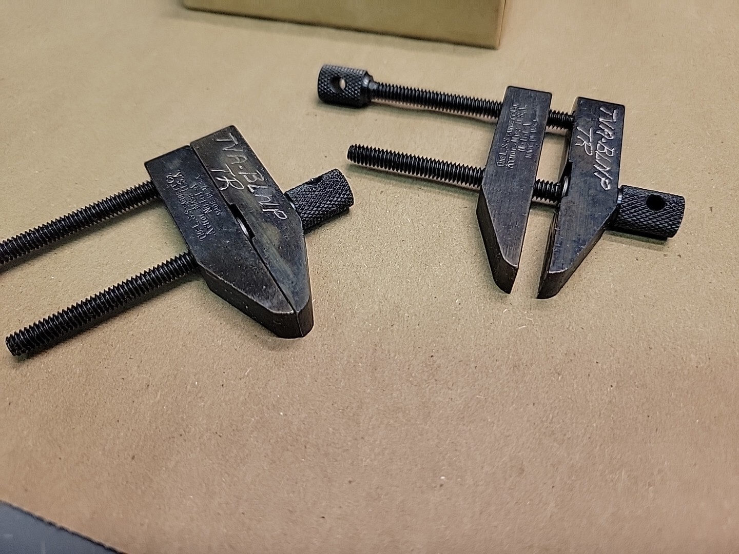 L. S. Starrett Machinist Parallel Clamp Set No. 161-A (2 Clamps) NOS w Marks