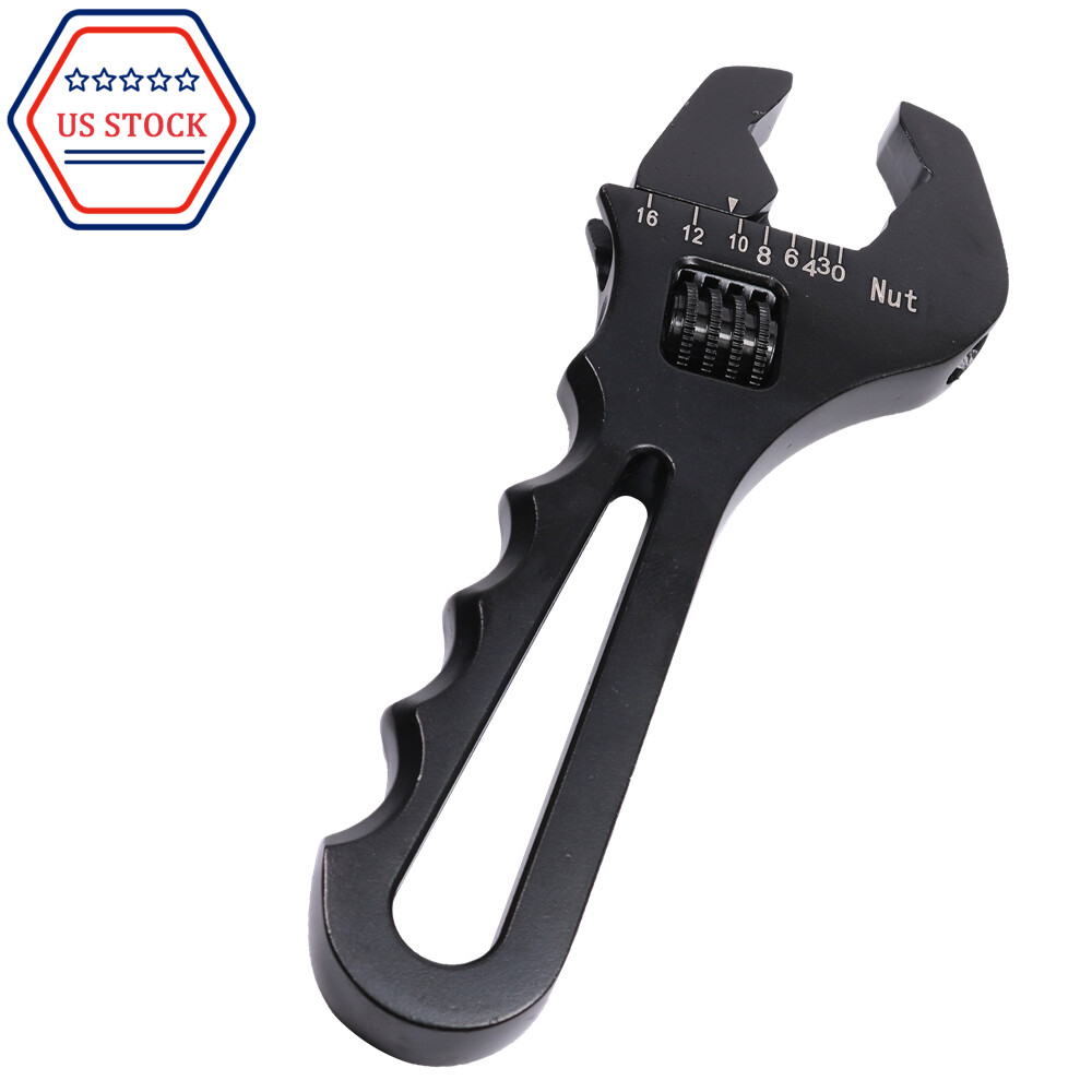 3AN-16AN Adjustable Wrench Black Aluminum Tool Spanner NEW For Hose End Fitting
