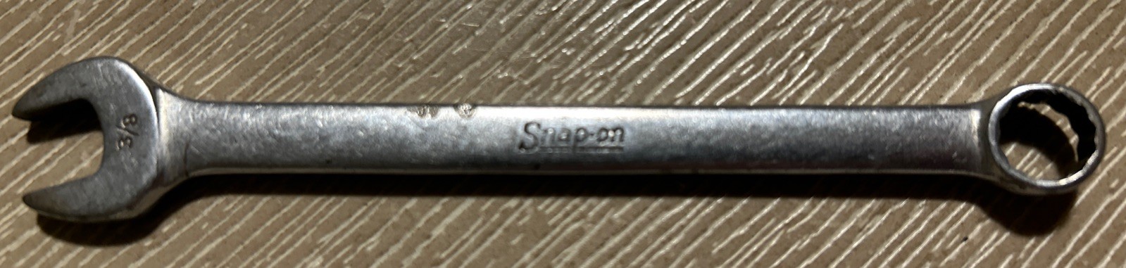 Vintage Snap On Tools OEX120 3/8″ Short Combination Wrench 12 Pt Chrome-USA