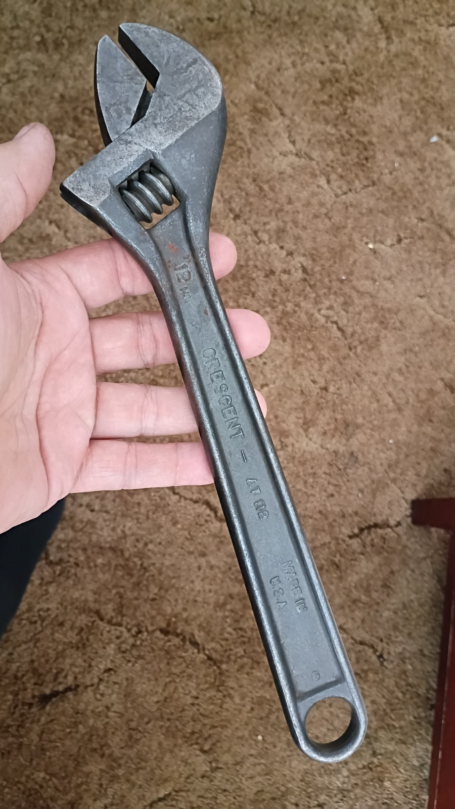 Vintage Crescent 12″ AT112 Adjustable Wrench Jamestown N.Y. USA