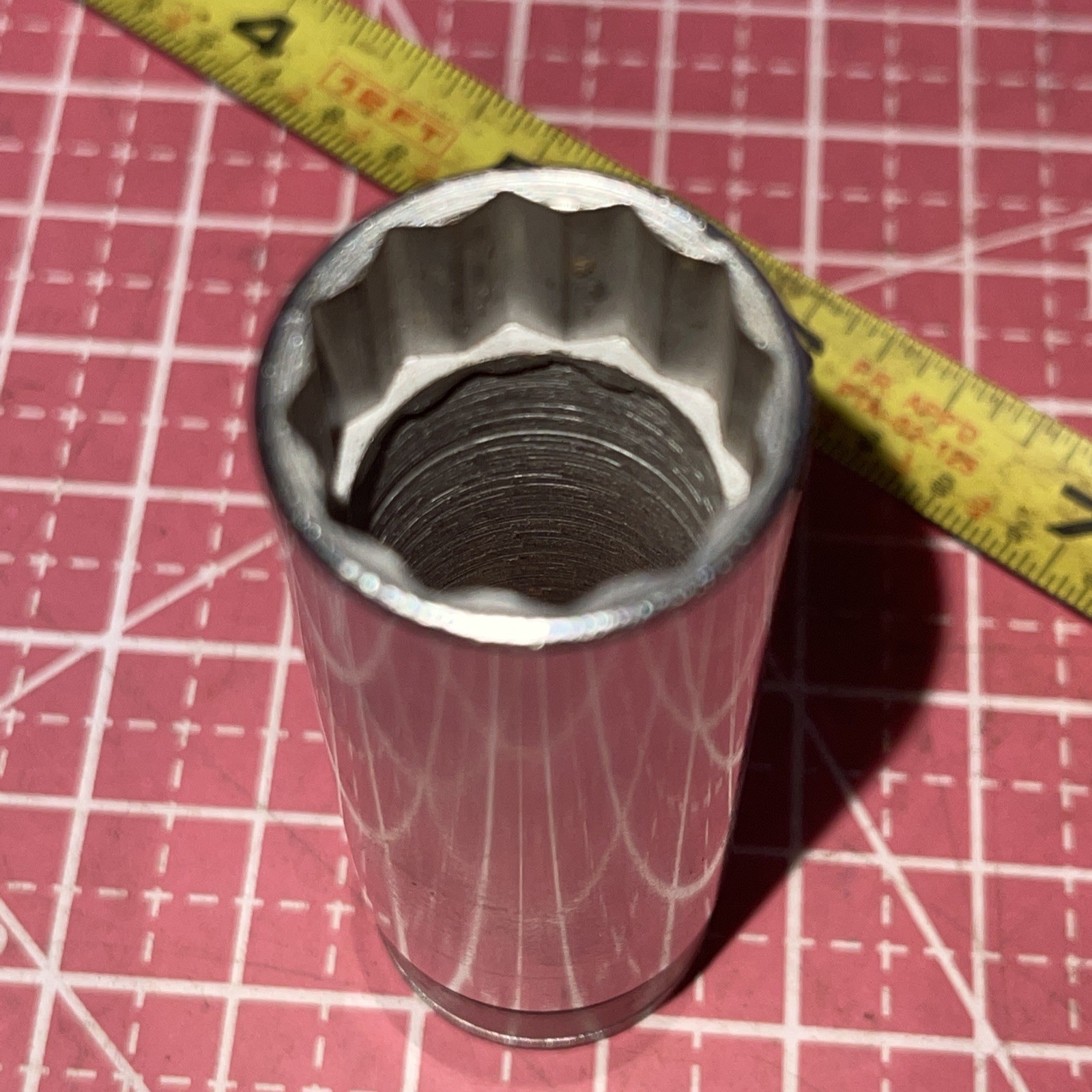 1960 Snap on USA SF241 3/4 In SAE 3/8 Drive 12 Point Deep Socket Nice SF-241