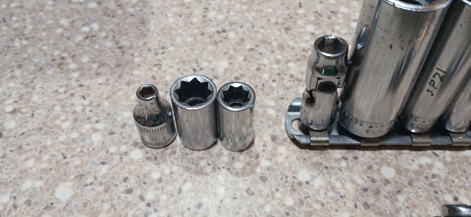 Snap On 1/4 Socket Set SAE 6pt 8pt Shallow Deep Ratchet TM70B TM4A TM10F