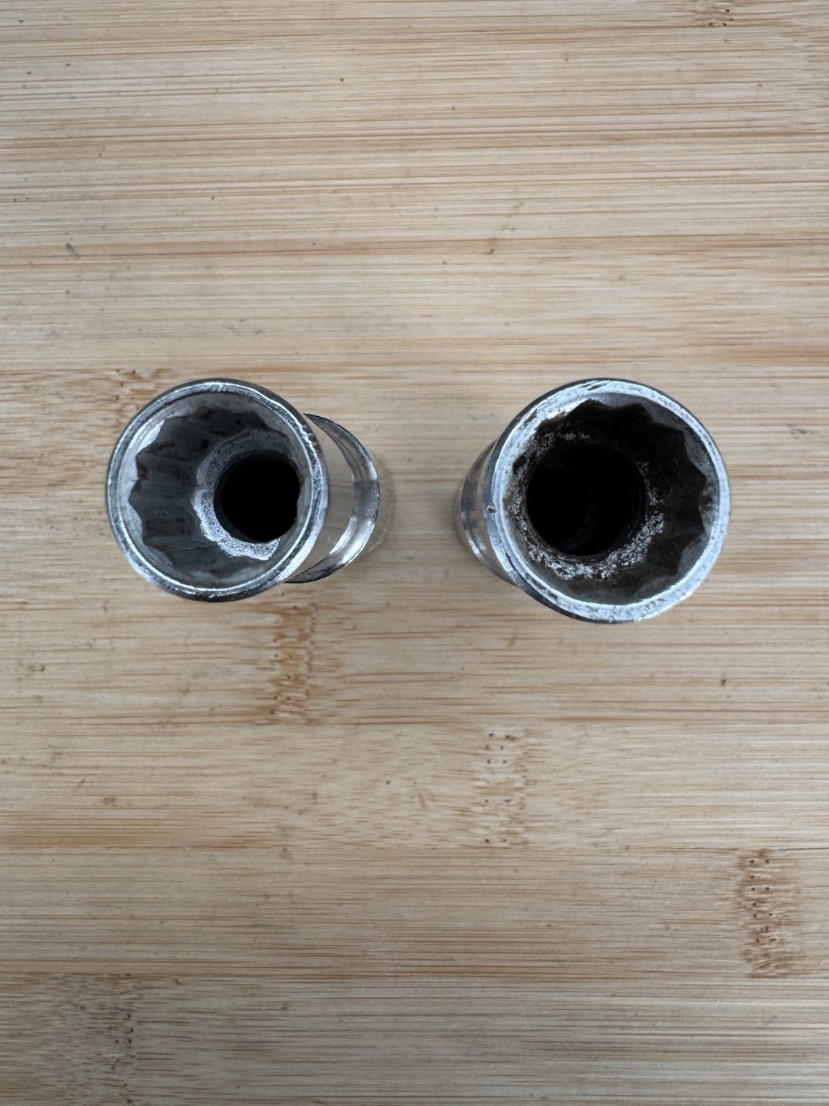 Vintage True craft 1/2, 9/16 Deep well 12pt 1/2 Drive Sockets
