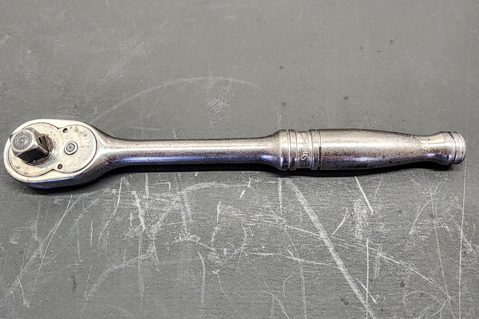 Vintage Snap on F710B 3/8″ Drive 7.5″ Long Standard Ratchet USA 1961