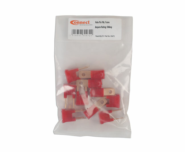 Connect 30472 Male Pin PAL Fuse 50 Amp Pk 10