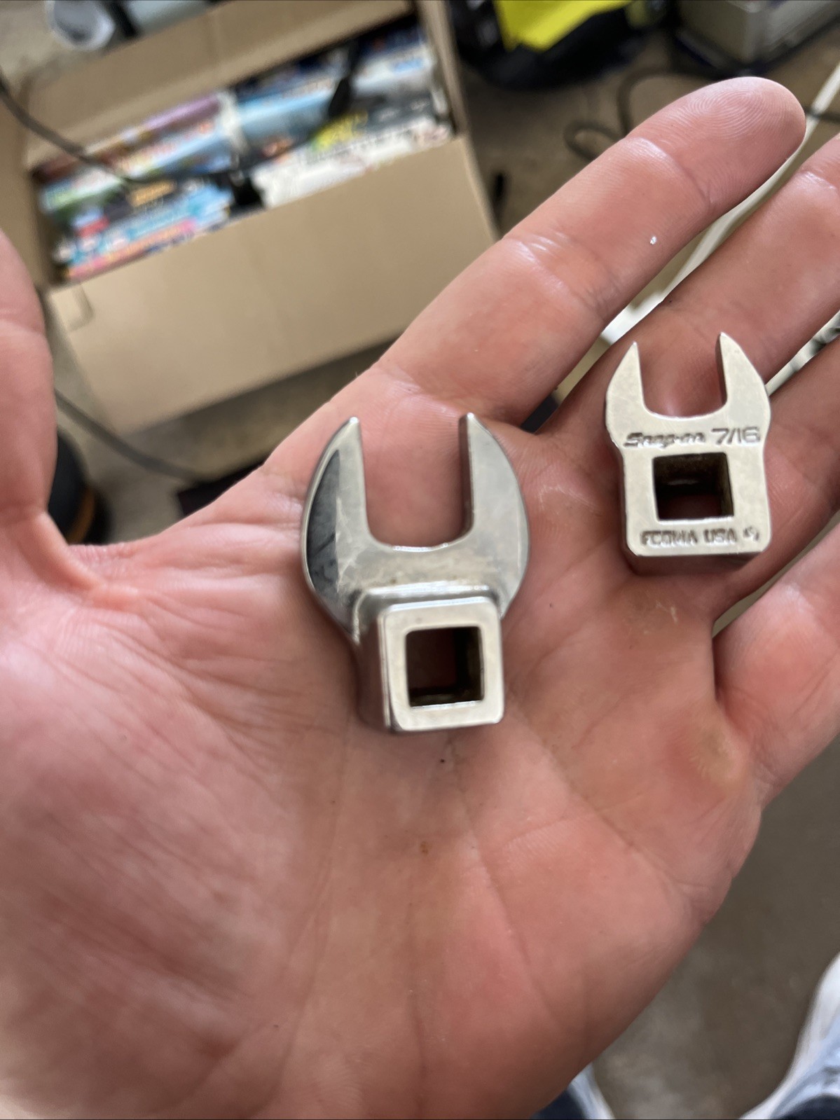 Snap-On 2 Piece 7/16 Drive 9/16 Metric Crowfoot Wrench Set