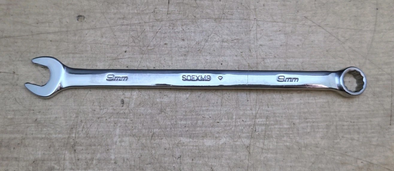 New Snap On SOEXM9 – 9mm Flank Drive Plus 12Pt Chrome Combination Wrench