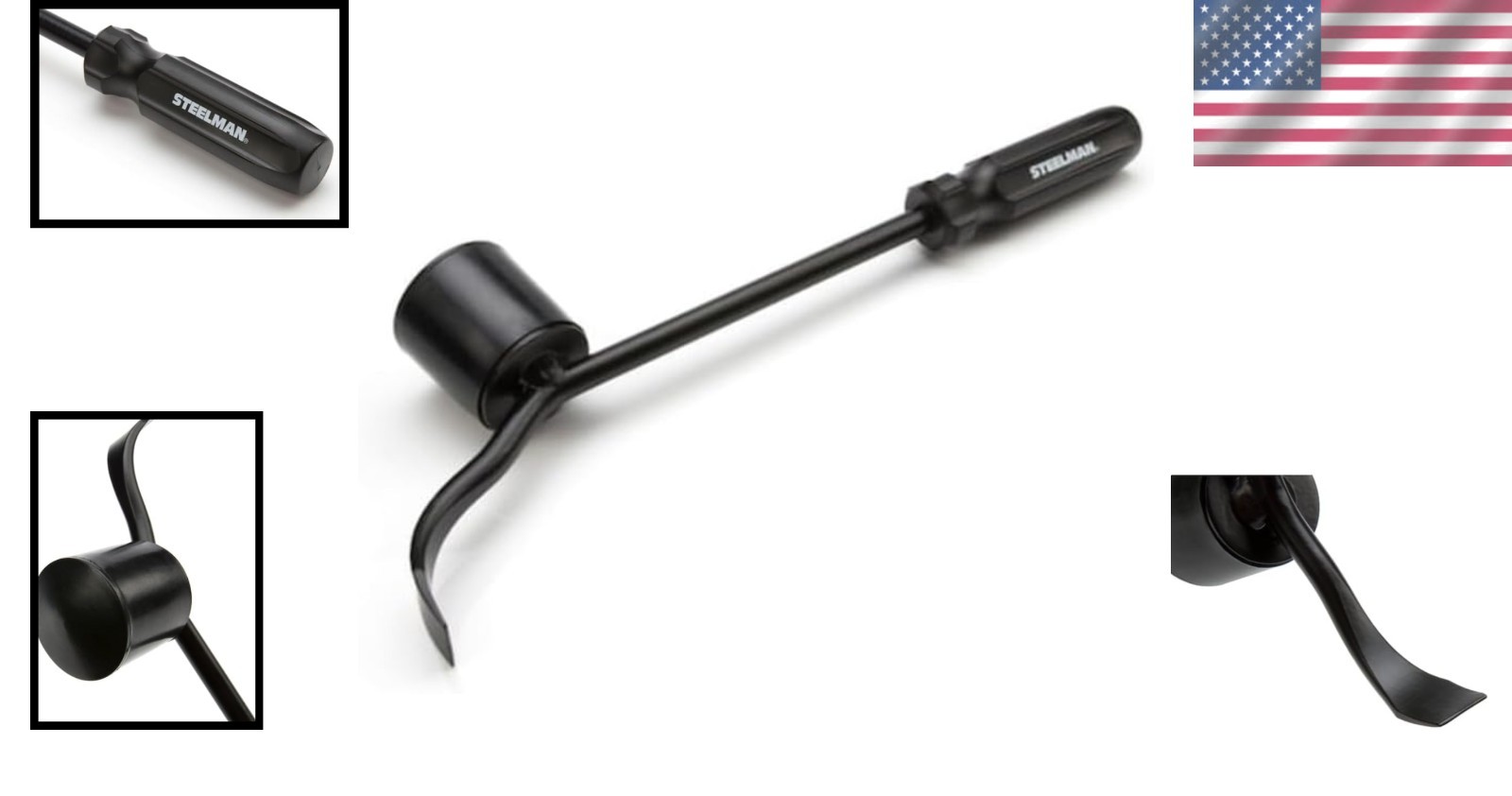 Heavy-Duty Hubcap Remover Tool with Rubber Hammer – Durable & Efficient