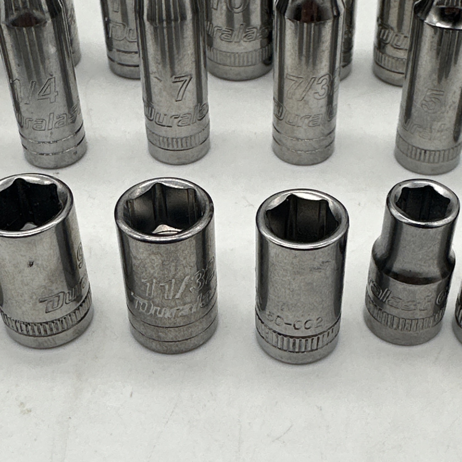 Duralast 29 Piece Socket And Extension Set Loose 3/8” 1/4” Drive