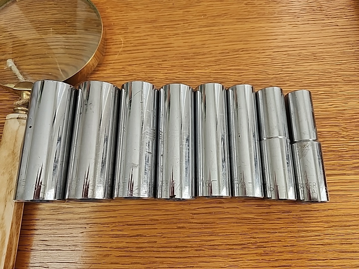 Proto Challenger 1/2” Drive 12 Point Deep Sockets USA Vintage 8 Pc