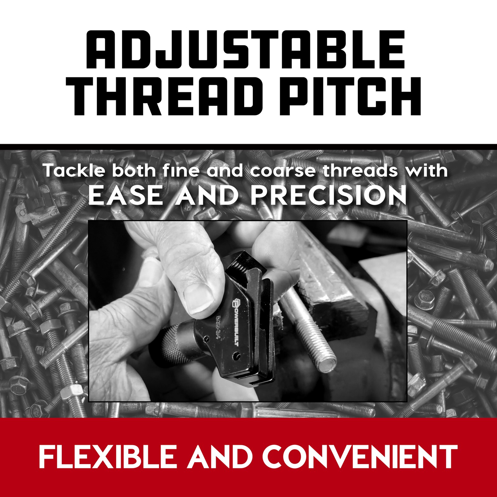 Powerbuilt Universal Thread Repair Tool 11/16″ – 1-1/2″ SAE / 17 – 38mm Metric