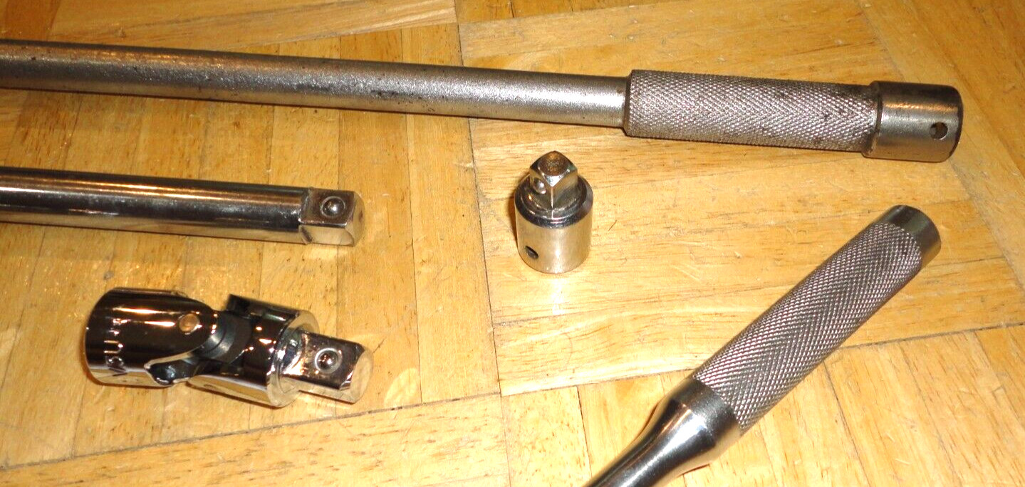 MAC TOOLS 8 PIECE 1/2 DRIVE 5 EXTENSIONS RATCHET BREAKER BAR & UNIVERSAL