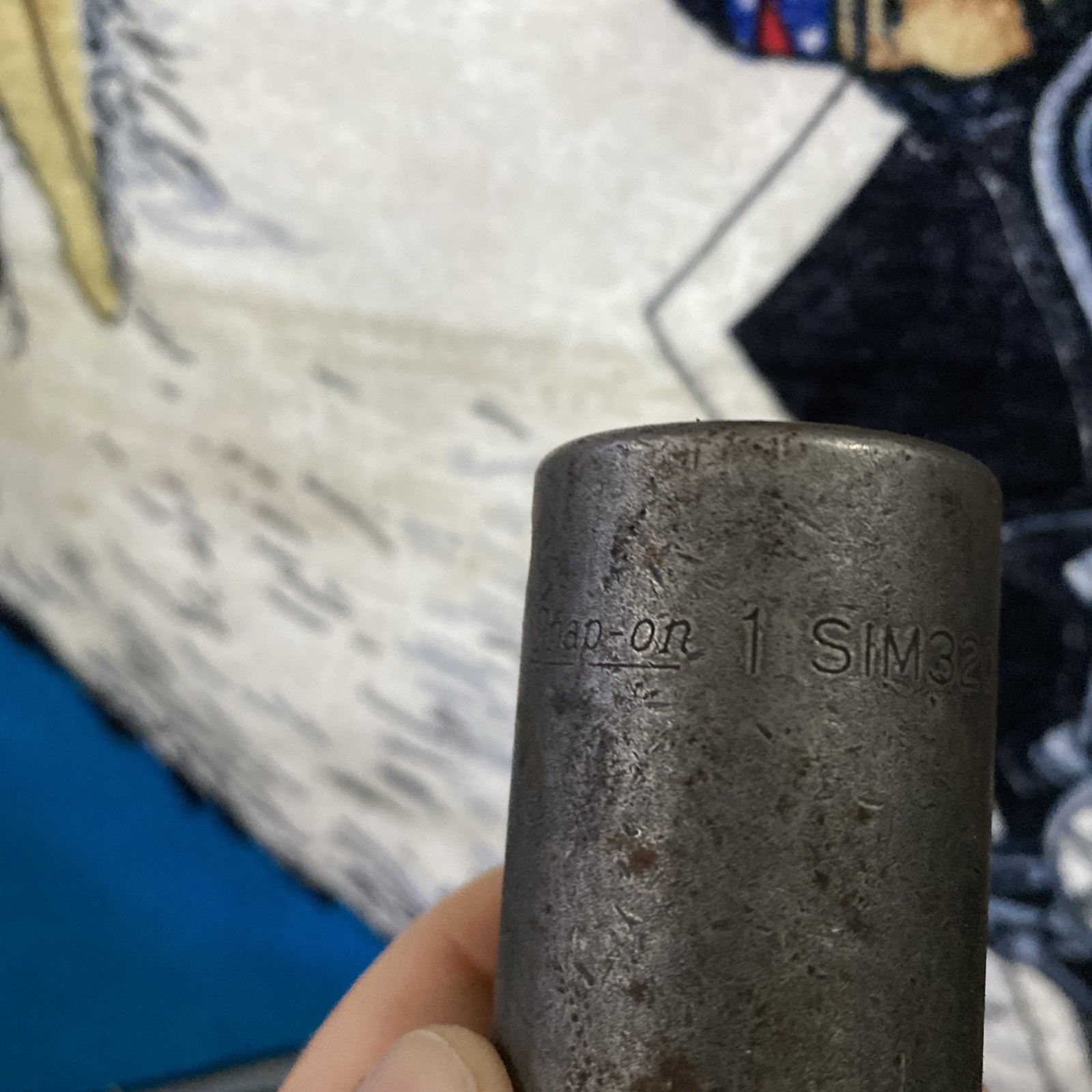 Snap on 1 in SIM320 6 Point Deep Impact Socket 1/2″ Drive USA Vintage Tools
