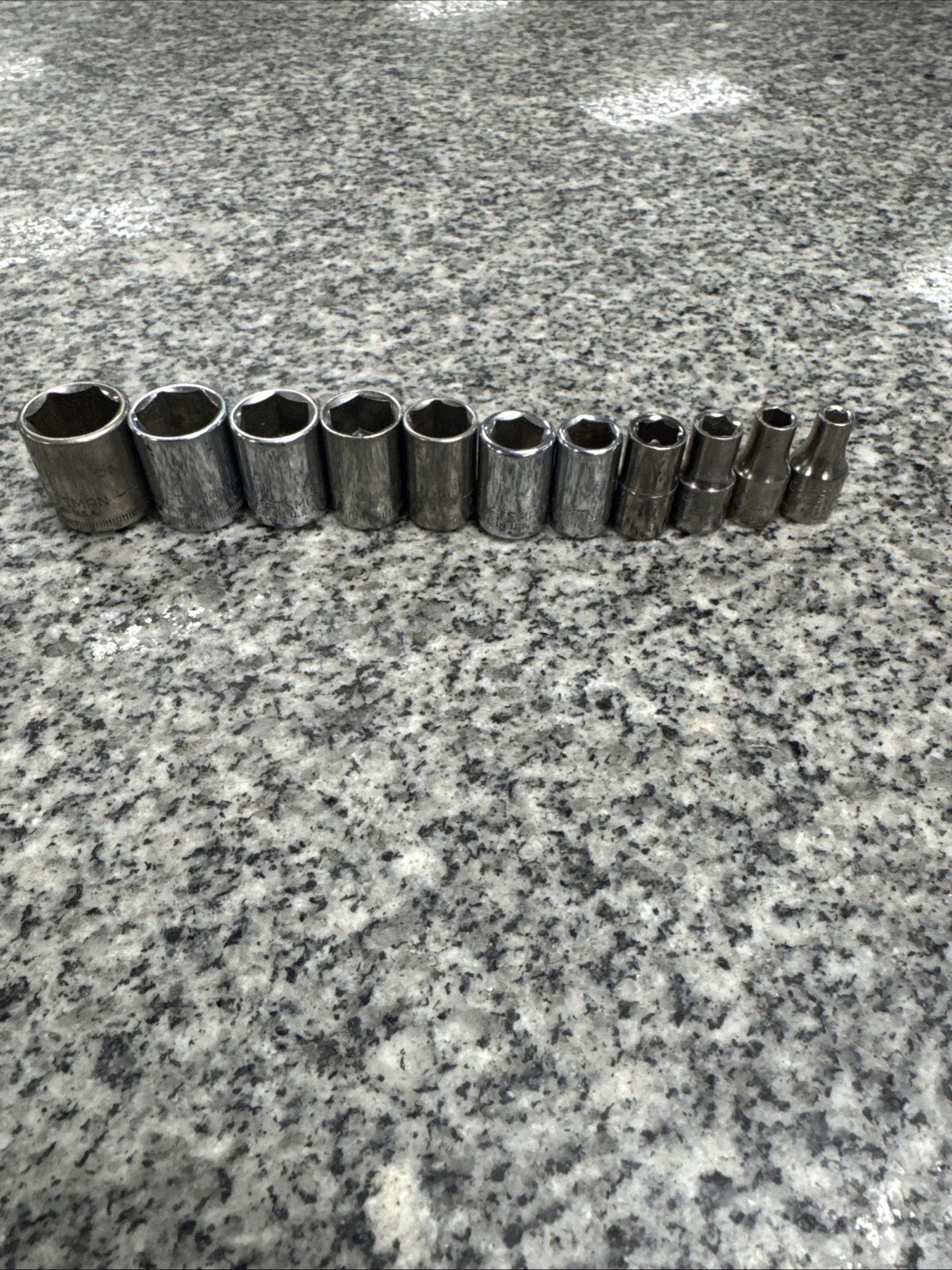 Craftsman 1/4”Dr Metric 6 Point Shallow 11 Piece Socket Set 4mm-14mm-USA