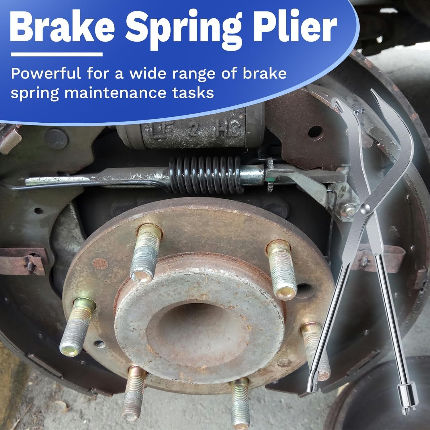 Brake Spring Pliers, Drum Brake Adjusting Tools, Shoe Return Spring Install