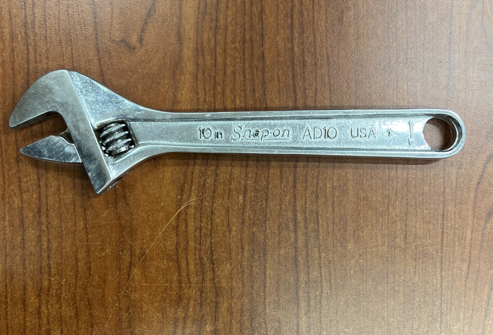 Snap On AD10 – 10″ Long (250mm) Chrome Adjustable Wrench – Free Shipping