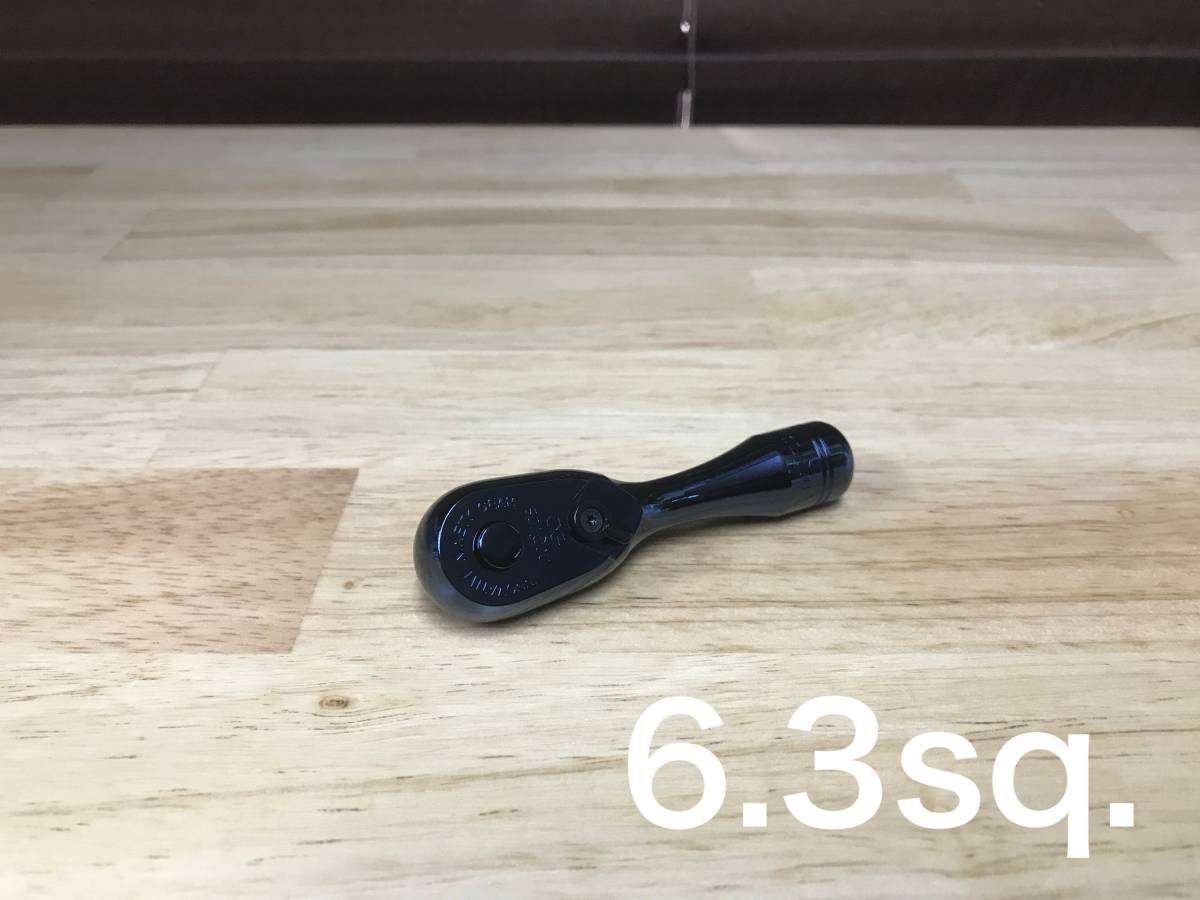 KTC Nepros NBR290SJB Short Ratchet Handle 6.3sq. Iron Navy Blue Limited Edition