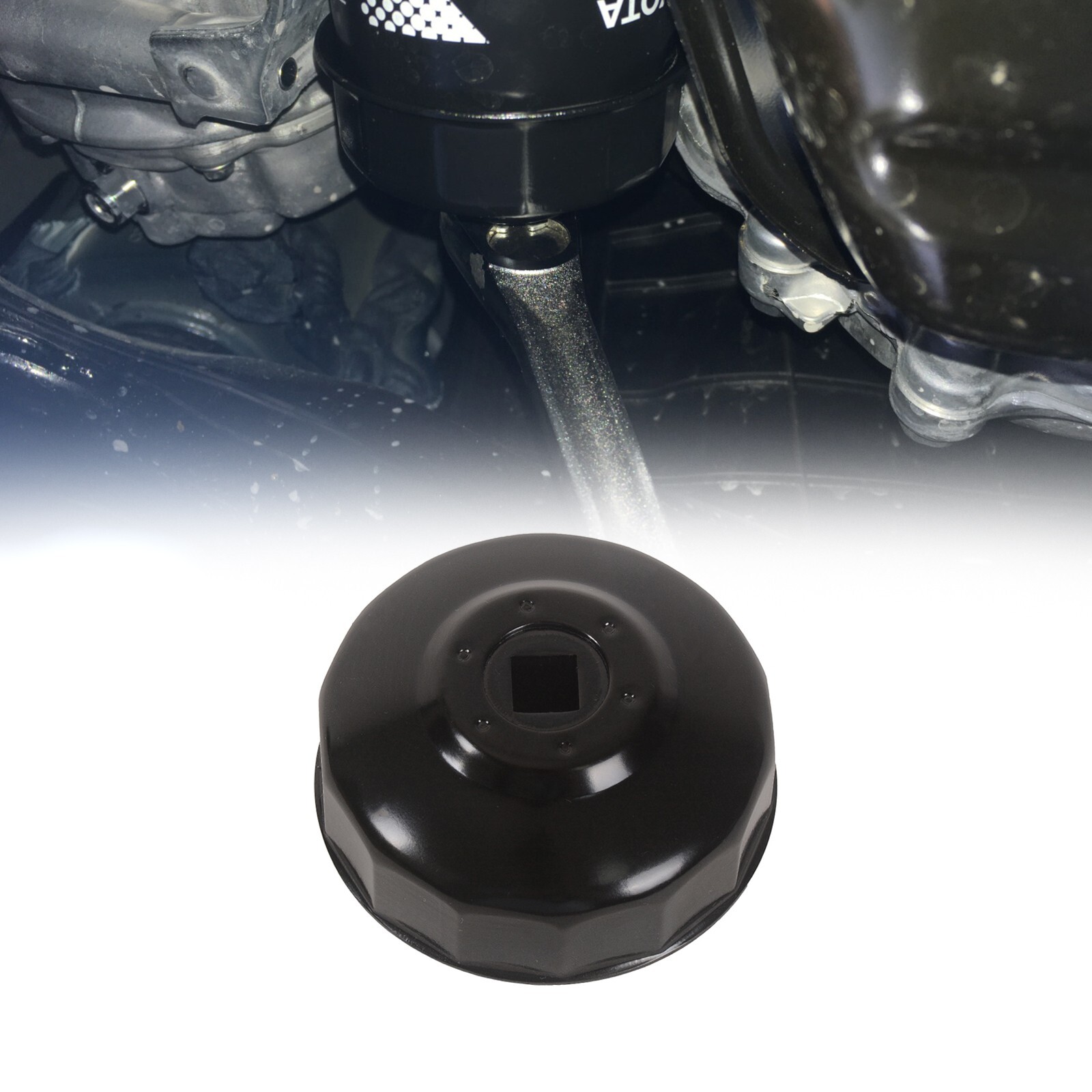 68MM Size 14 Flutes Universal Oil Filter Wrench Remover Cartridge Tool Iron