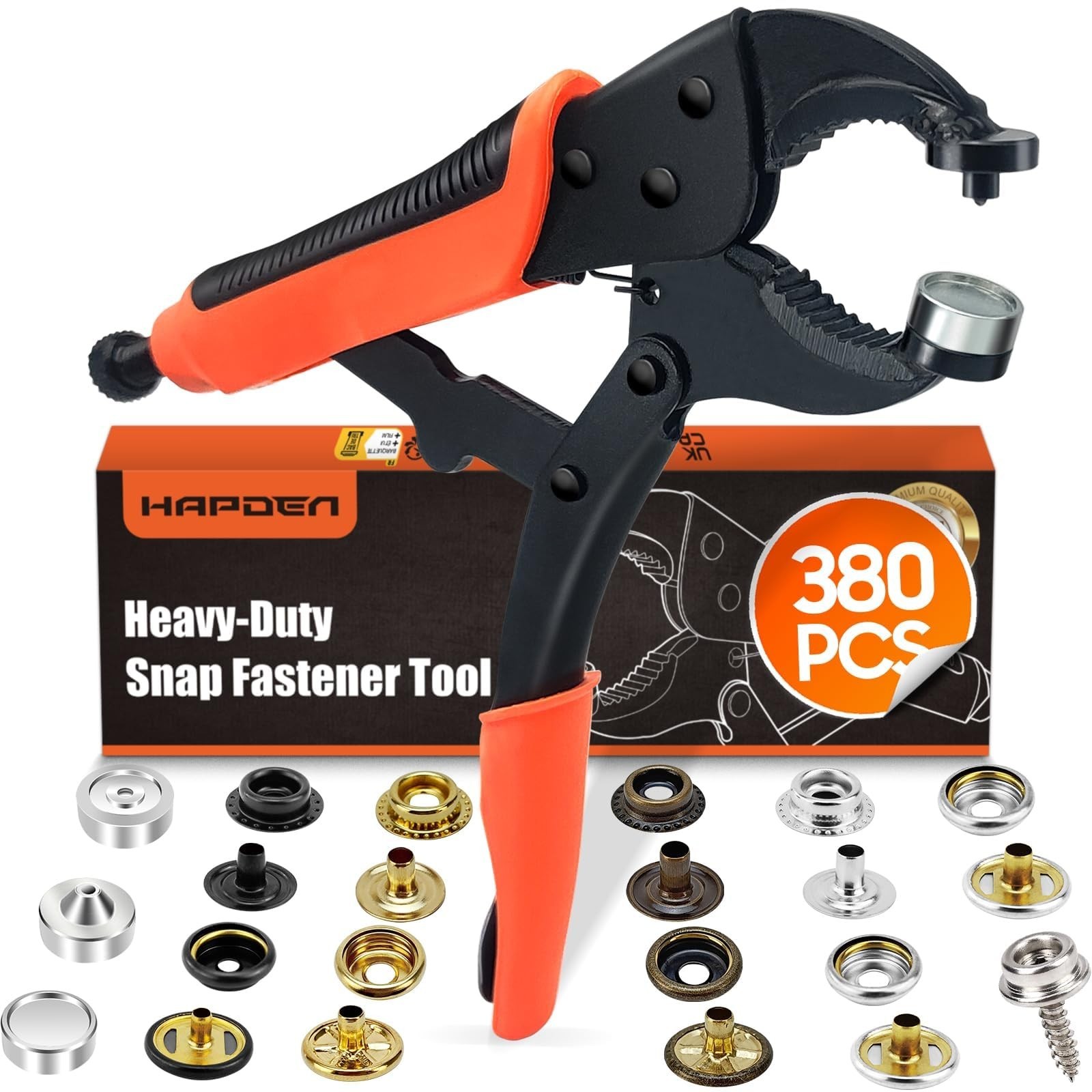 Heavy Duty Snap Fastener Tool Kit – 100 Sets Colorful Boat Cover Snaps & Repair