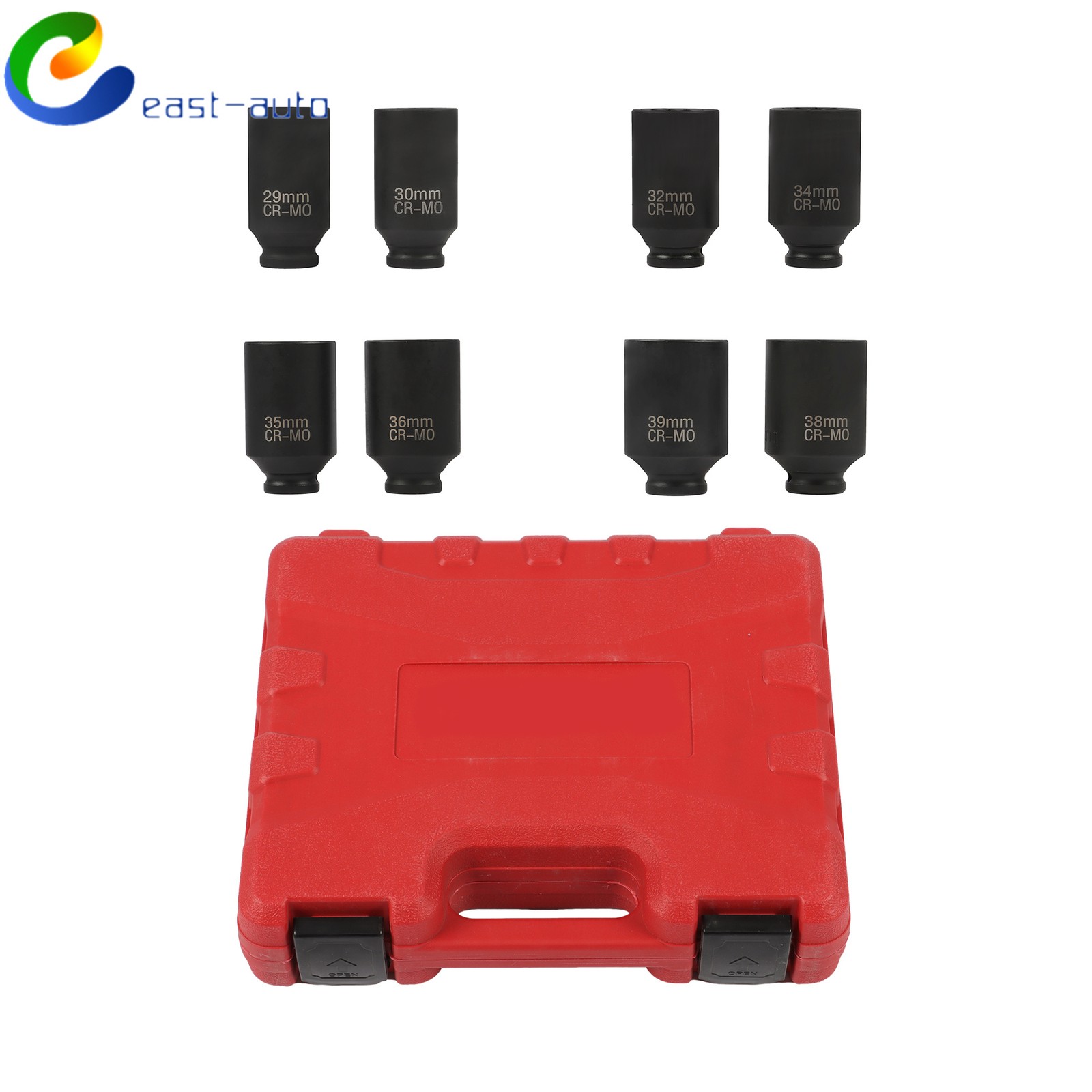 8Pc 12 Point Axle Nut Socket Set 1/2″ Drive For Toyota BMW Mercedes-Benz 29-39mm