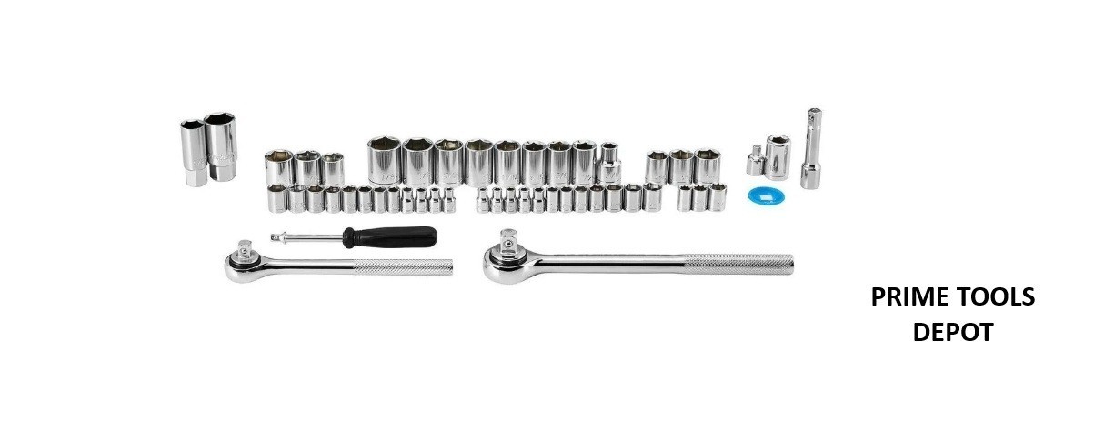 PITTSBURGH 1/4 in., 3/8 in., 1/2 in. Drive SAE and Metric Socket Set, 51-Piece