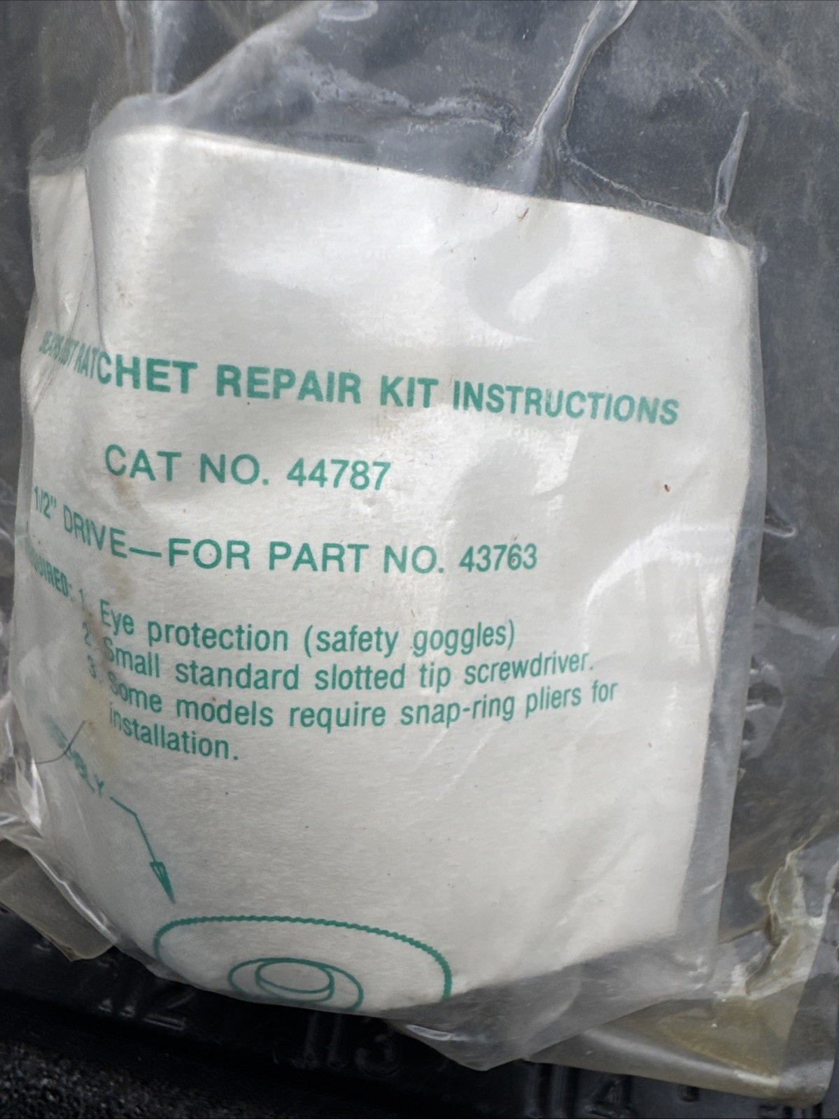Sears Best Craftsman Stainless Ratchet Repair Kit 1/2” Drive 44787 4 43763 Rare