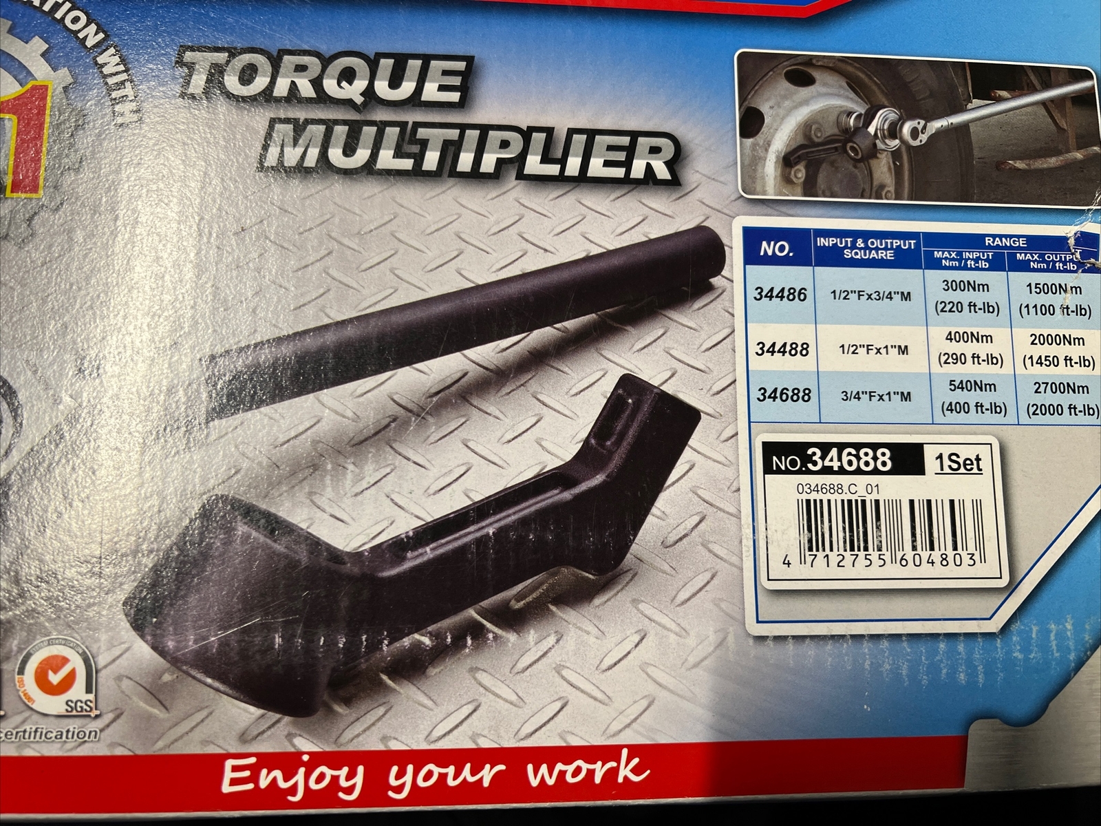 King Tony 5:1 Torque Multiplier 2000 ft-lb 3/4″ -1 Output 34668