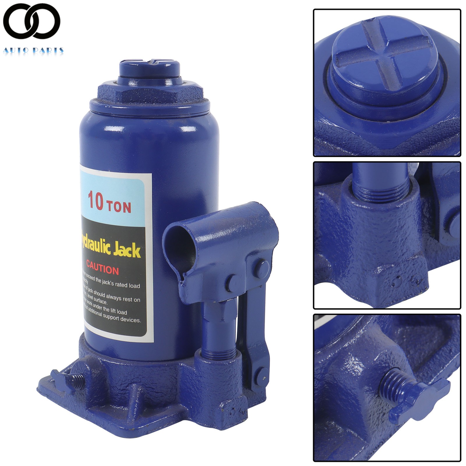 10 Ton 20000 LBS Welded Hydraulic Car Bottle Jack For Auto Repair and House Lift