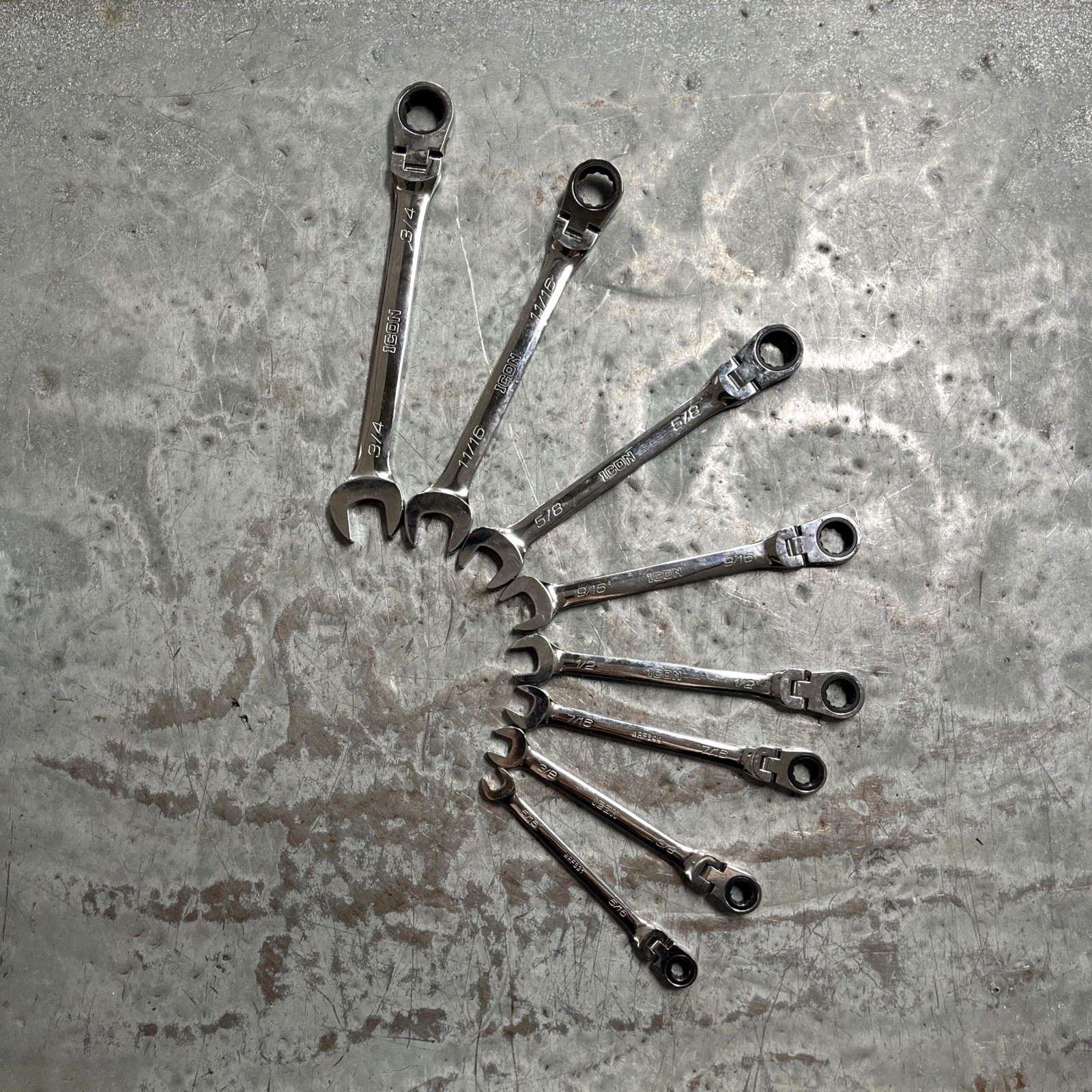 ICON FLEX 8PC HEAD RATCHETING WRENCH SET | FREE SHIPPING!
