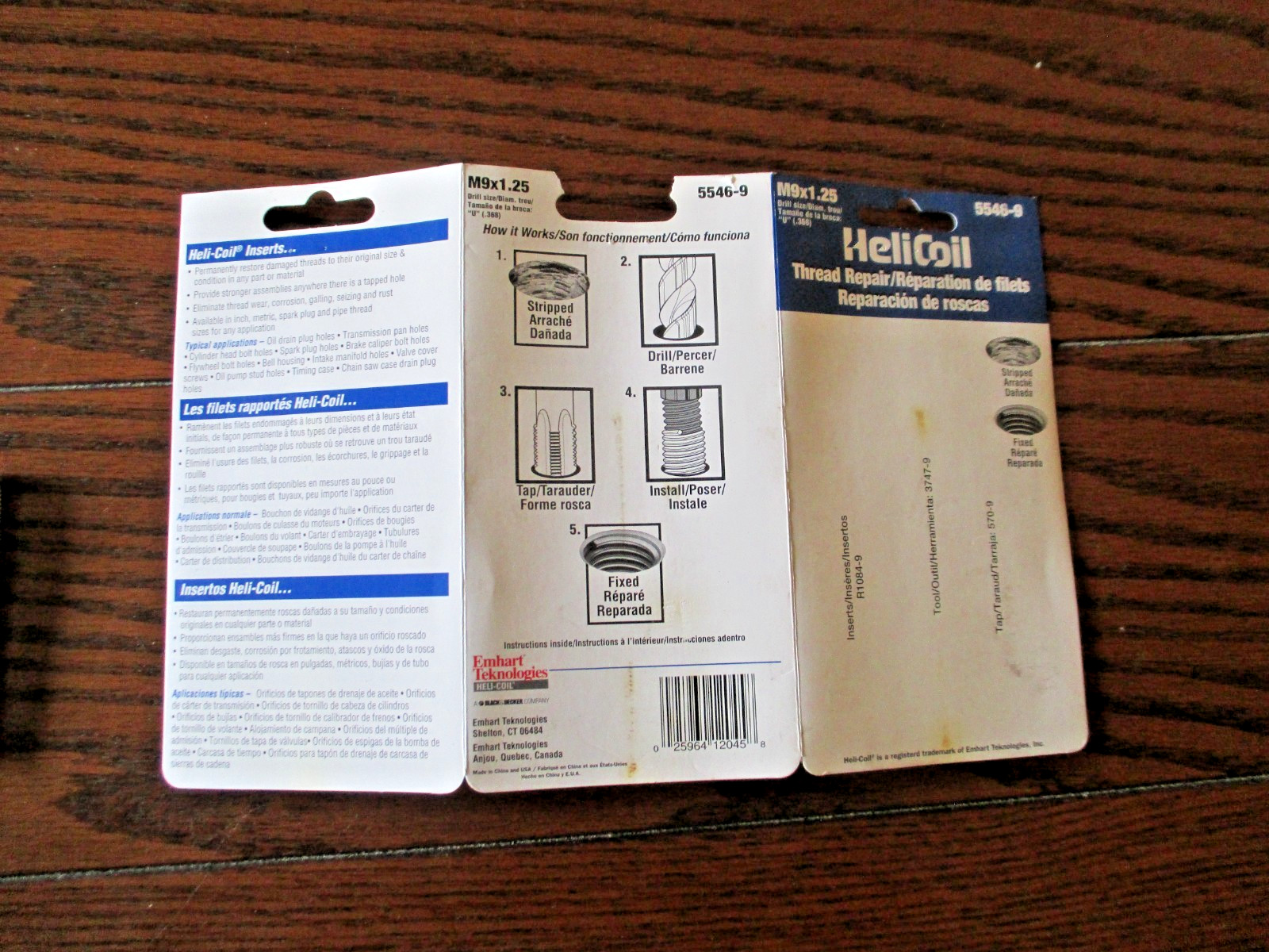 Helicoil 5546-9 M9x1.25 Metric Coarse Thread Repair Kit