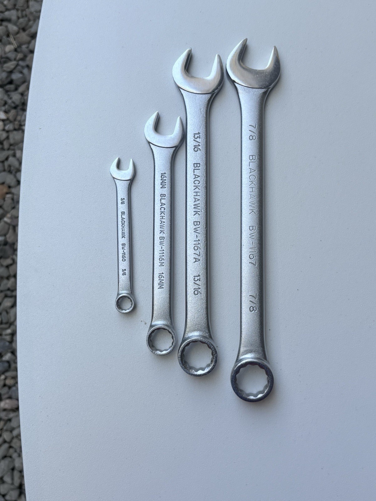 Lot of 4 Blackhawk Combination Wrenches BW-1160 BW-1116M BW-1167 USA Made