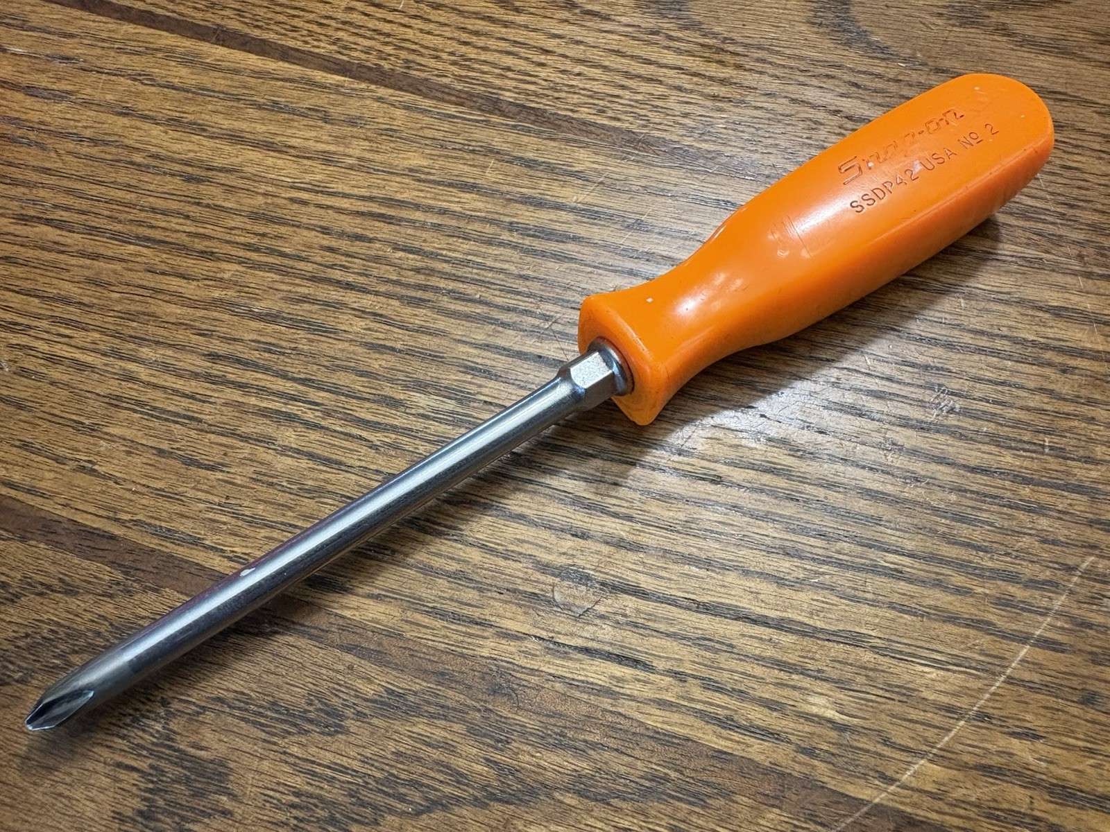 Vintage Snap-on Tools USA No. 2 SDDP42 Orange Handle Head Phillips Screwdriver