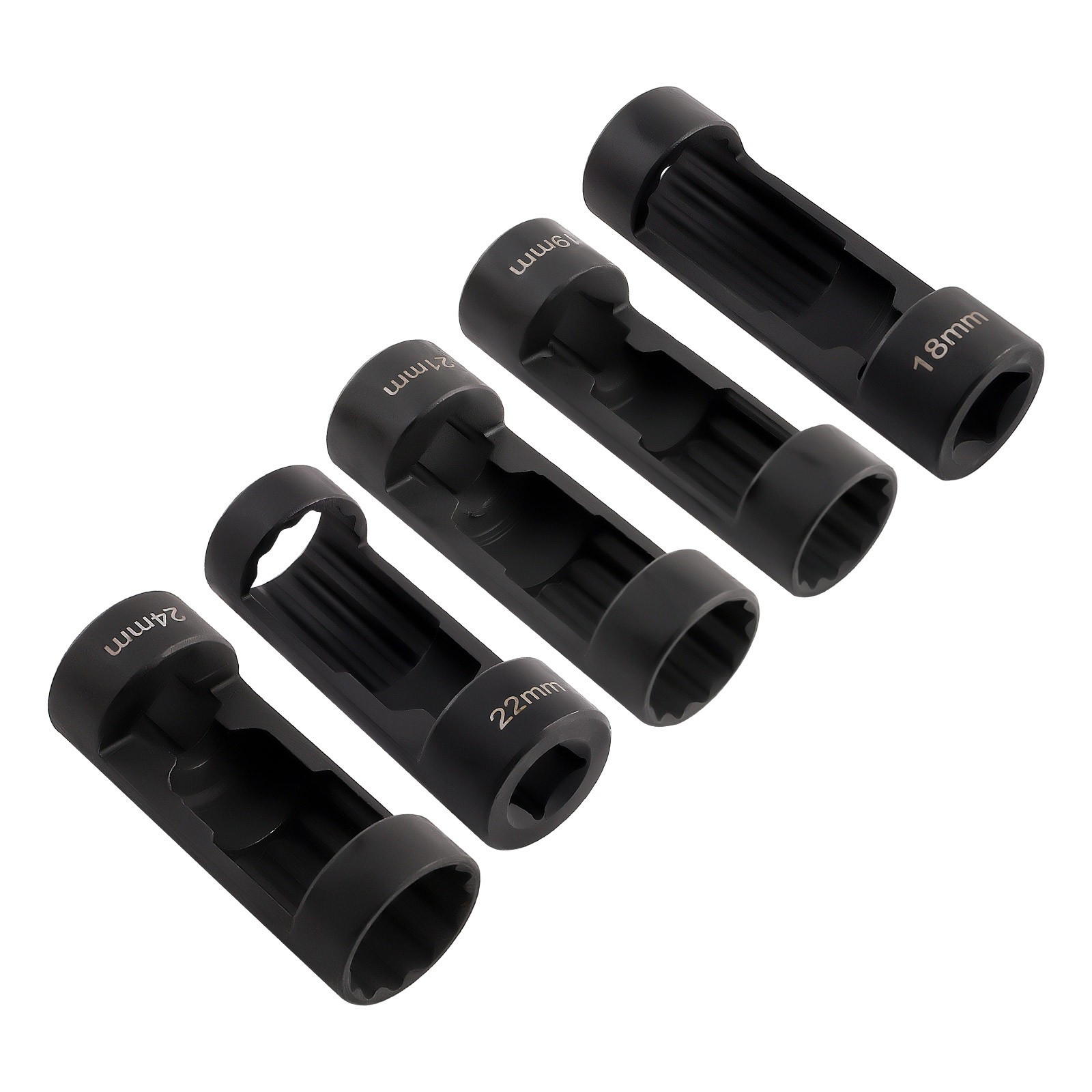 5pcs Strut Nut Socket 18mm 19mm 21mm 22mm 24mm 1/2 Drive Suspension Shock Tool