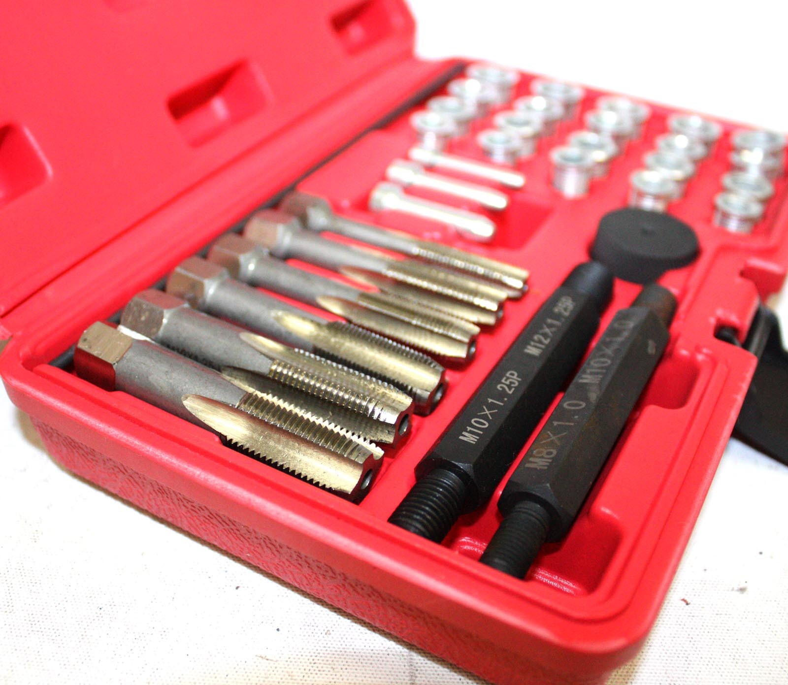 33pcs Cylinder Head Glow Plug Tap Thread Re-threading Repair Restore Tool Set