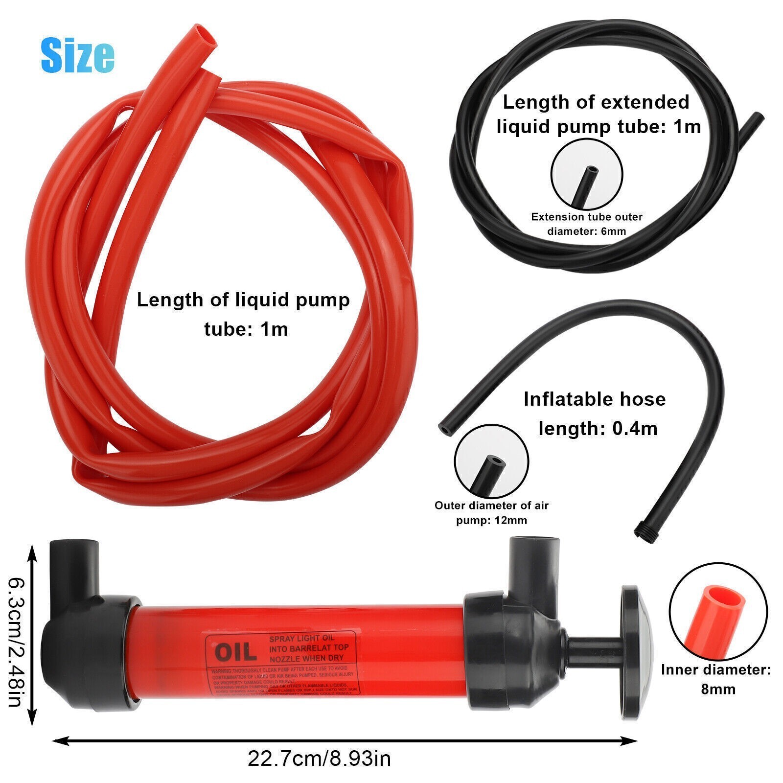 Transmission Fluid Pump Extractor Manual Suction Oil Hand Pump Fluid Pump