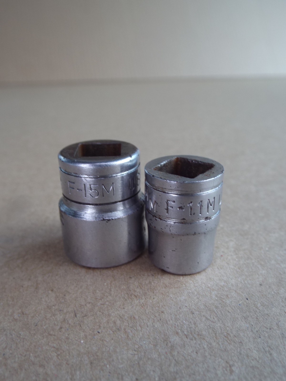 VTG Snap-on Socket Lot 11m & 15mm 3/8 Dr 12 Pt USA Made Work Well (Please Read)