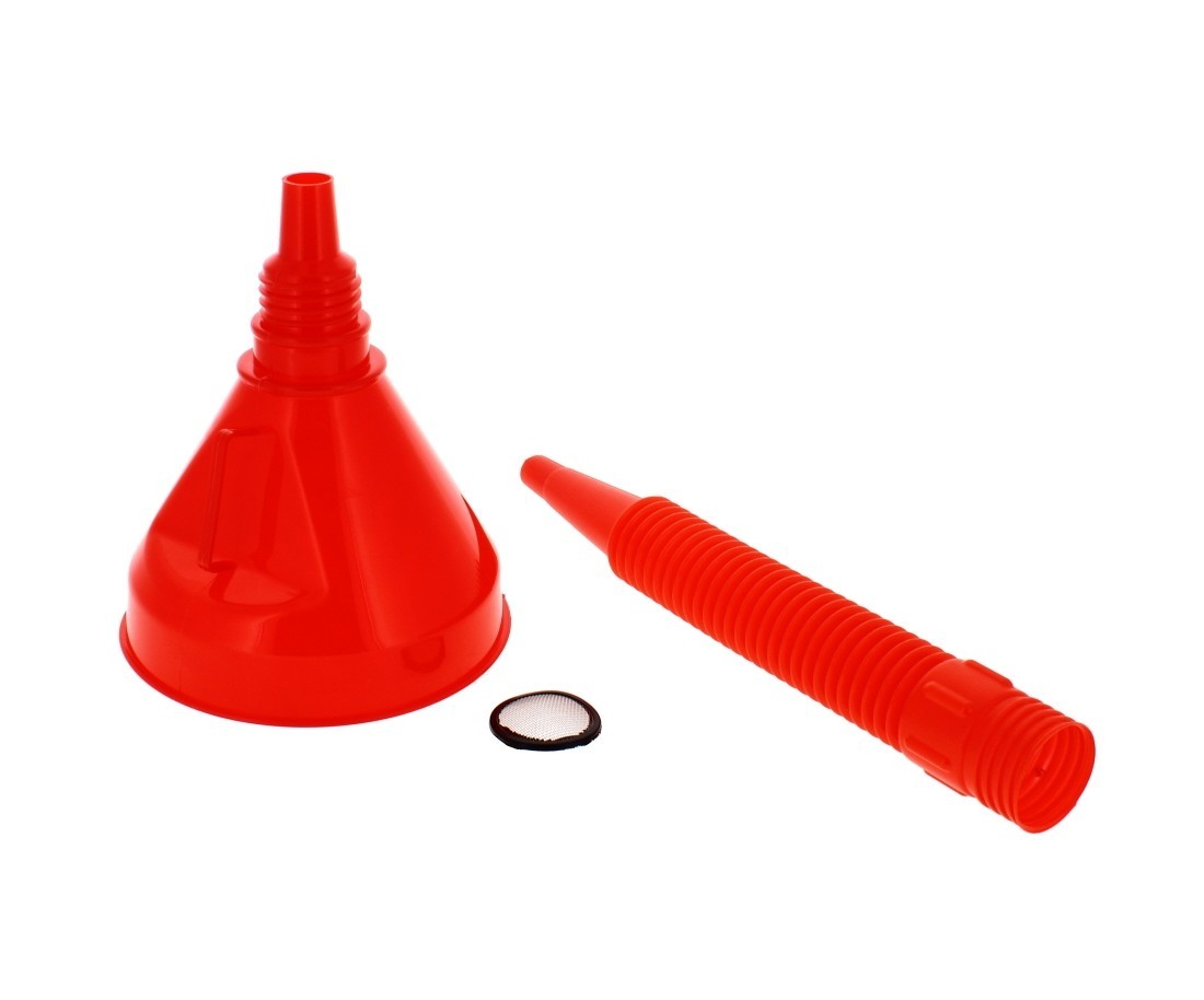 Automotive Funnel with Hose 165mm Plastic Oil Funnel for Oil Change Capless Gas